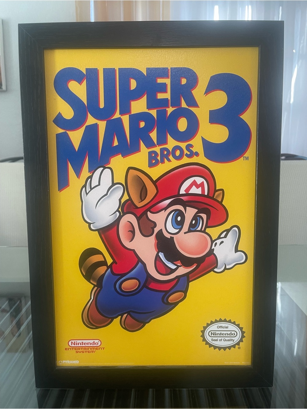 Nintendo Super Mario 3 Poster with Bold Yellow & Blue Artwork